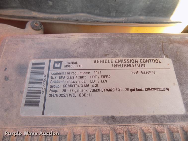 image for item DD3519 2012 Chevrolet Silverado 1500 pickup truck