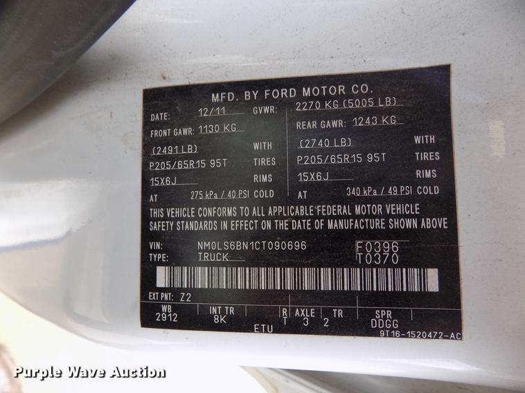 image for item DD3543 2012 Ford Transit Connect XLT van