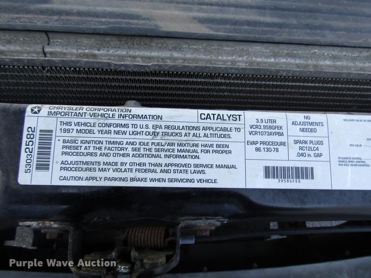 image for item DD3876 1997 Dodge Ram 1500 pickup truck