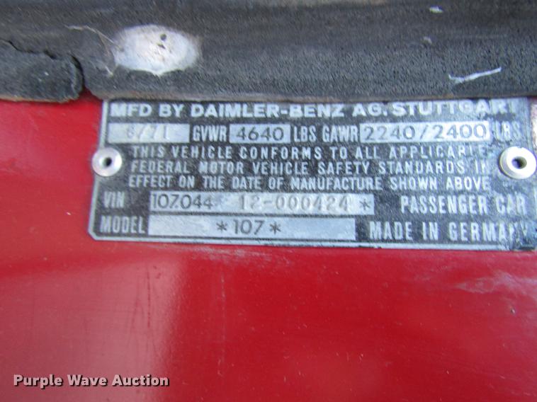 image for item DD3879 1972 Mercedes Benz 350SL convertible