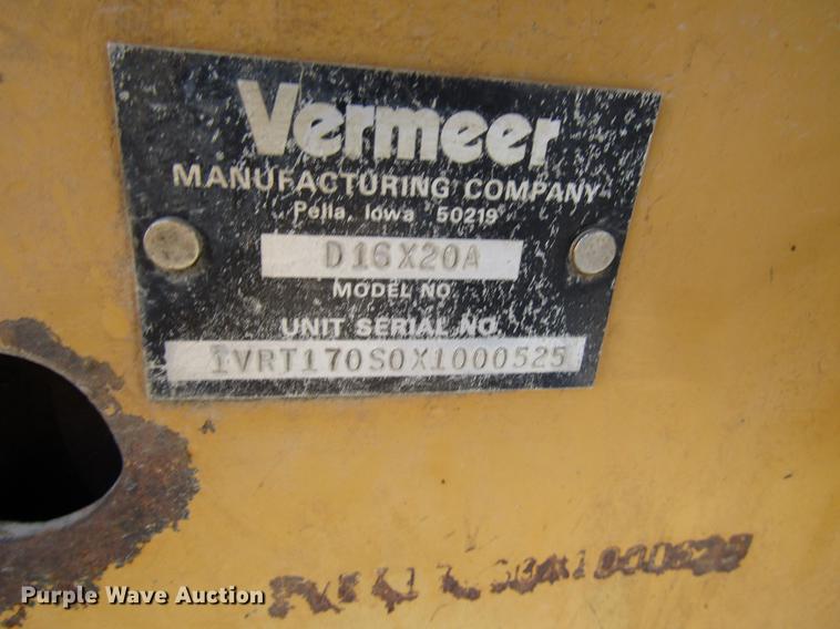 image for item DD3914 1999 Vermeer D16X20A Navigator directional boring unit