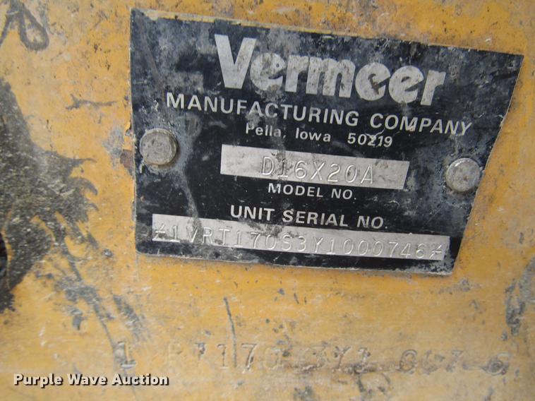 image for item DD3916 2000 Vermeer D16X20A directional boring unit