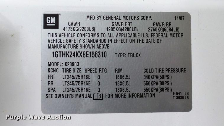 image for item DE4972 2008 GMC Sierra 2500HD pickup truck