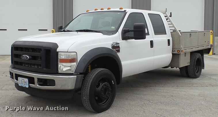 image for item DE4999 2008 Ford F450 Super Duty XL Crew Cab flatbed truck