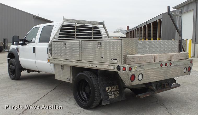 image for item DE4999 2008 Ford F450 Super Duty XL Crew Cab flatbed truck