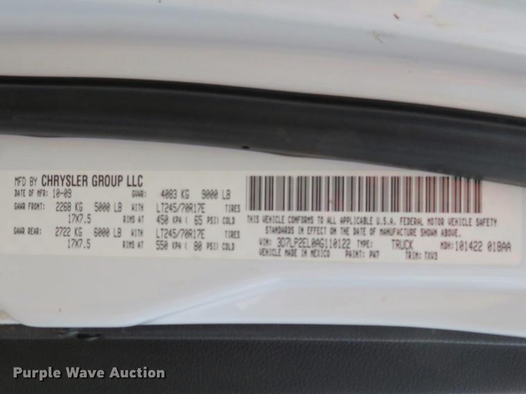 image for item DE5037 2010 Dodge Ram 2500HD utility bed pickup truck