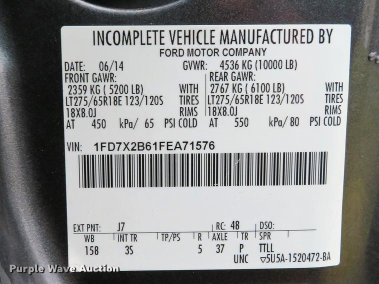 image for item DE5071 2015 Ford F250 Super Duty XLT SuperCab pickup truck