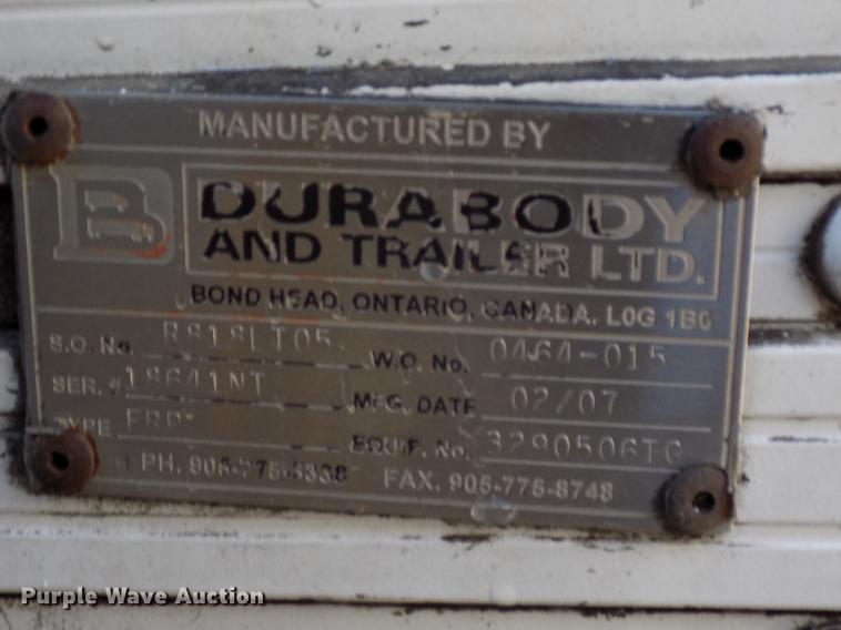 image for item DE7550 2007 Sterling SC8000 shredder box truck