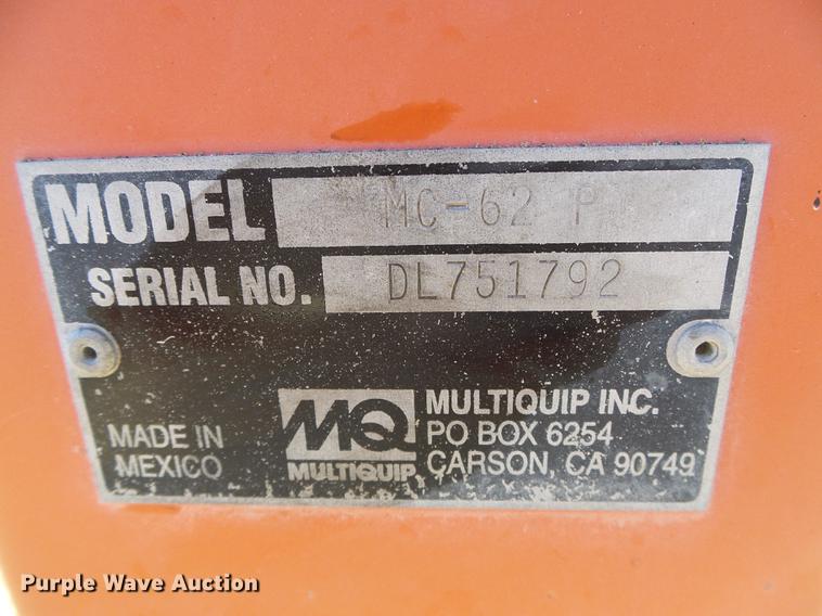 image for item DF2859 Multiquip MC62P cement mixer