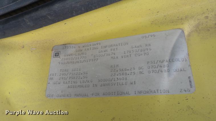 image for item DG2856 1995 GMC TopKick C6500 box truck