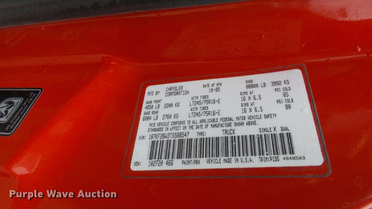 image for item DG2859 1996 Dodge Ram 2500 pickup truck