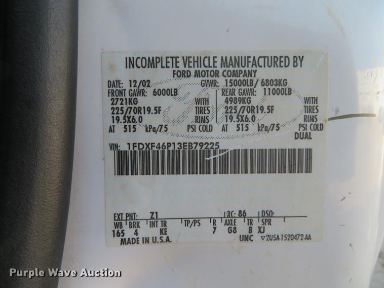 image for item DG3754 2003 Ford F450 Super Duty XL flatbed truck