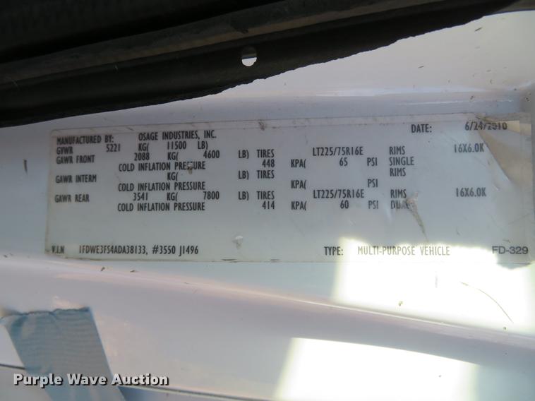 image for item DG3766 2010 Ford E350 Super Duty cab and chassis