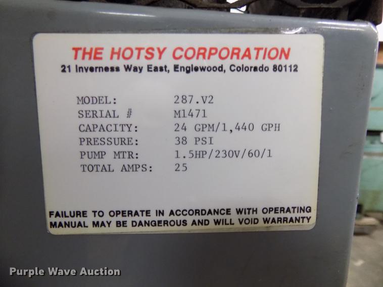 image for item DZ9603 Hotsy 287.V2 rotary parts washer