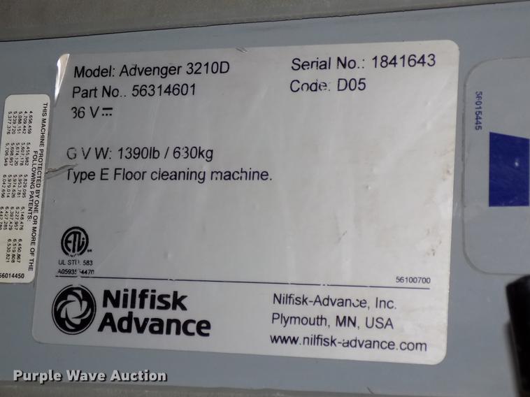 image for item DZ9620 Advance Advenger 3210D floor scrubber