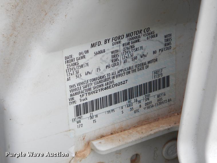 image for item EO9725 2008 Ford F250 Super Duty XL Crew Cab pickup truck