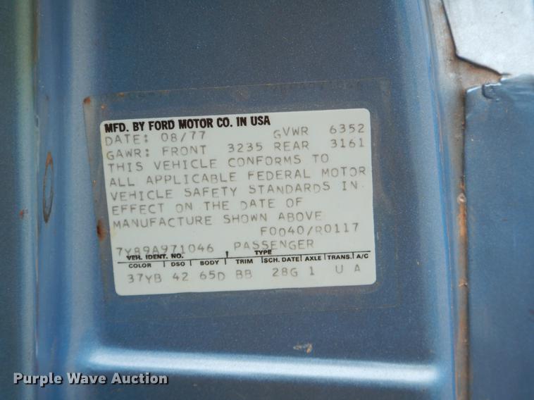 image for item ER9318 1977 Lincoln Continental Mark V