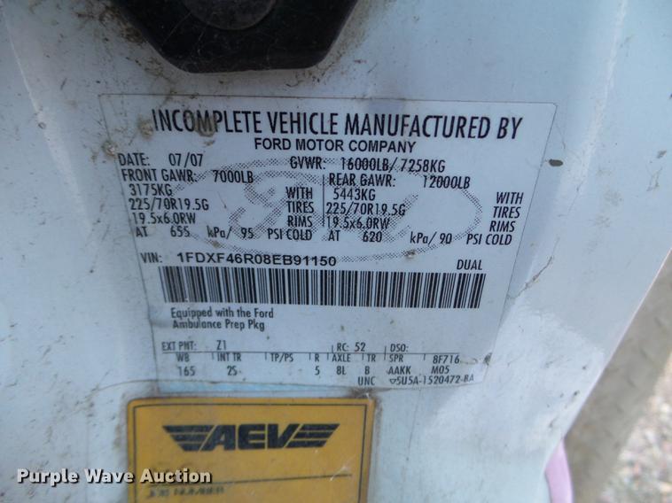 image for item EW9828 2008 Ford F450 Super Duty ambulance