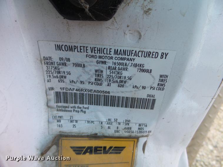 image for item EW9829 2009 Ford F450 Super Duty ambulance