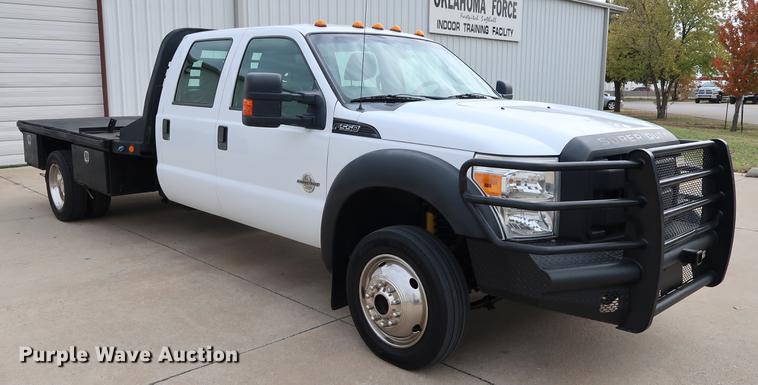 image for item FE9540 2011 Ford F550 Crew Cab flatbed truck