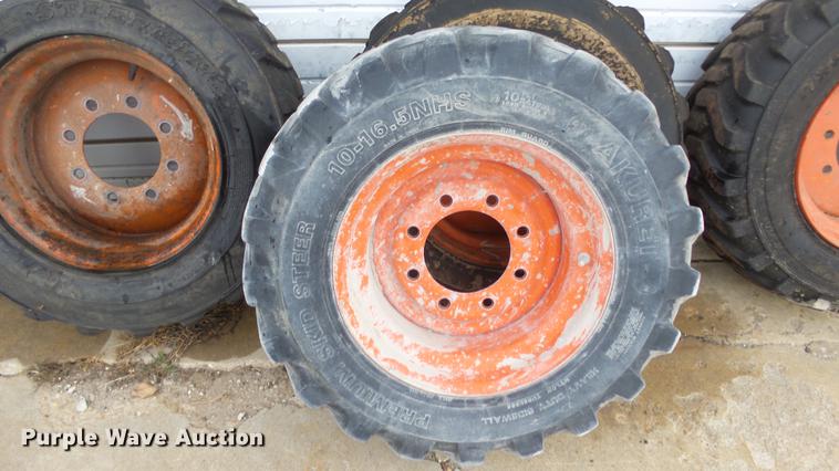 image for item FI9417 (6) 10-16.5 skid steer tires and wheels