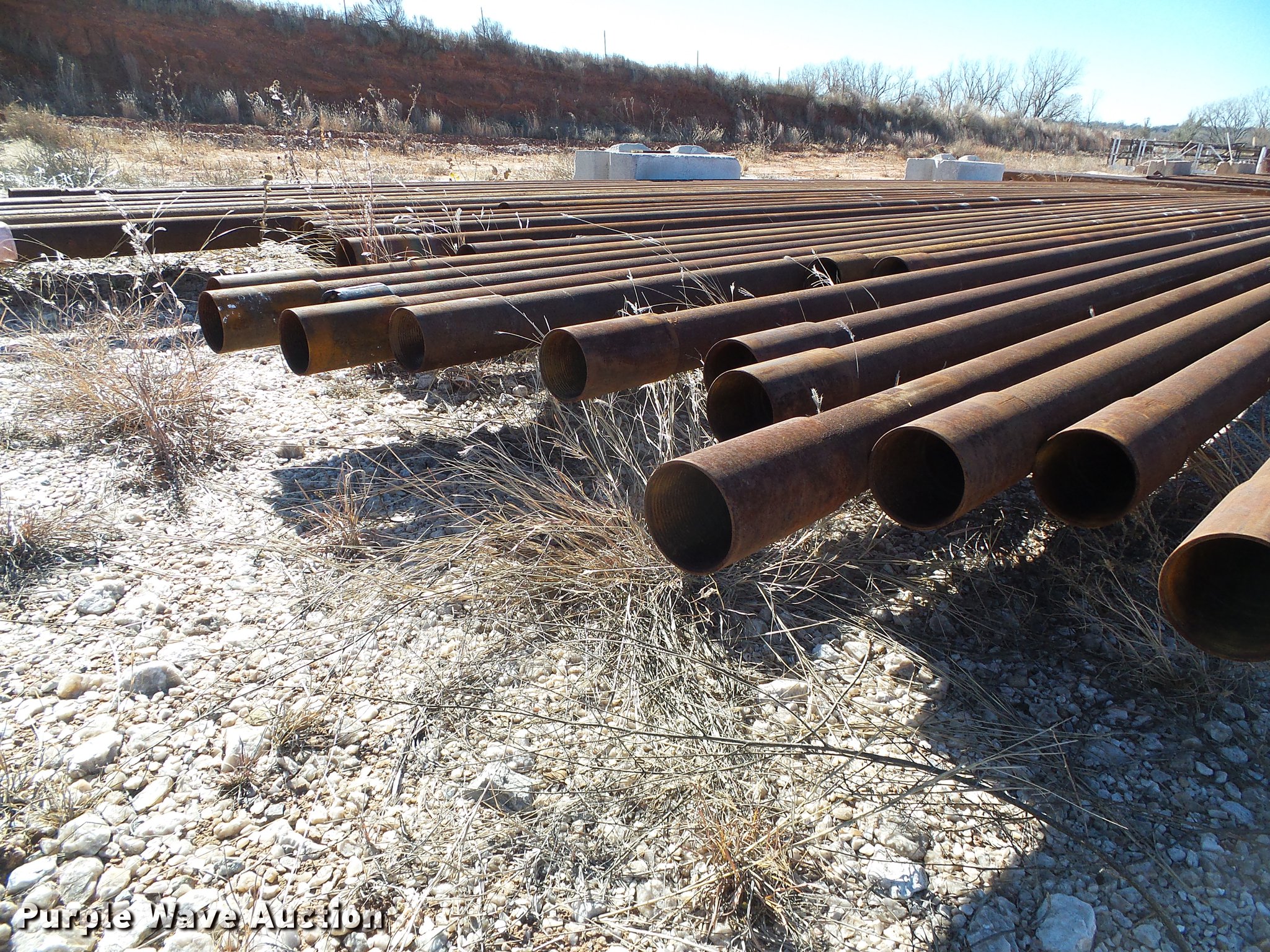 Approximately 30 sticks of 4.5" oilfield pipe in Woodward, OK Item