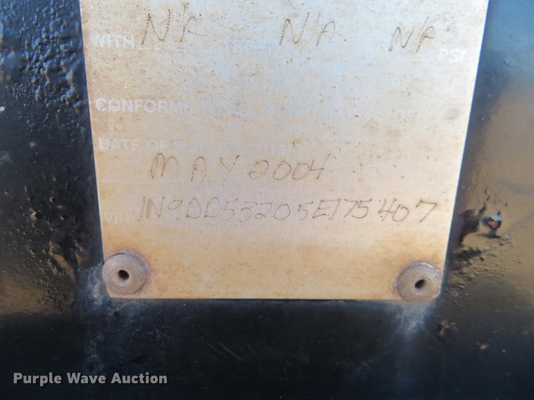 image for item BU9987 2005 Neville Built drop deck equipment trailer