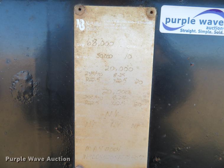 image for item BU9987 2005 Neville Built drop deck equipment trailer