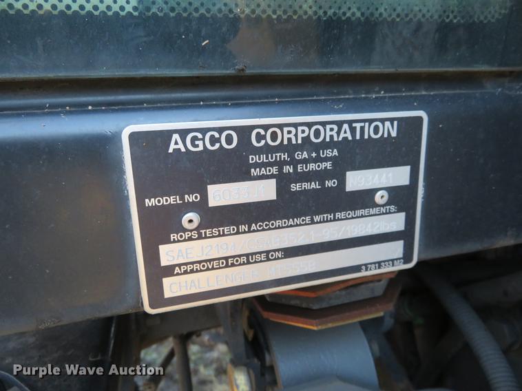 image for item BU9995 2009 Challenger MT555B MFWD tractor