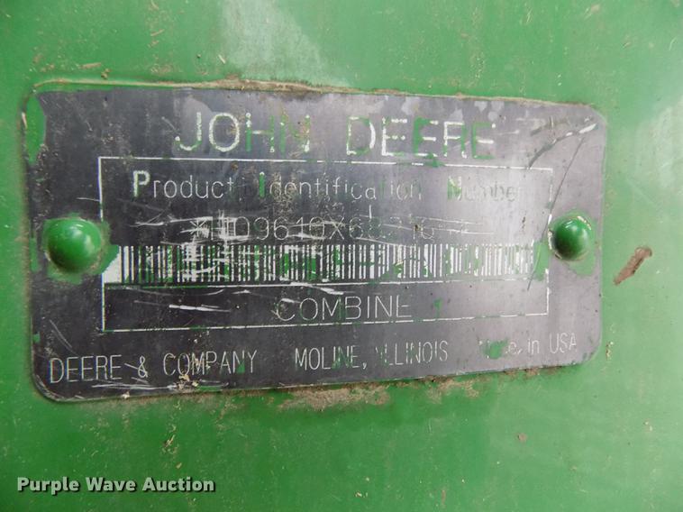 image for item DB9015 1999 John Deere 9610 Maximizer combine