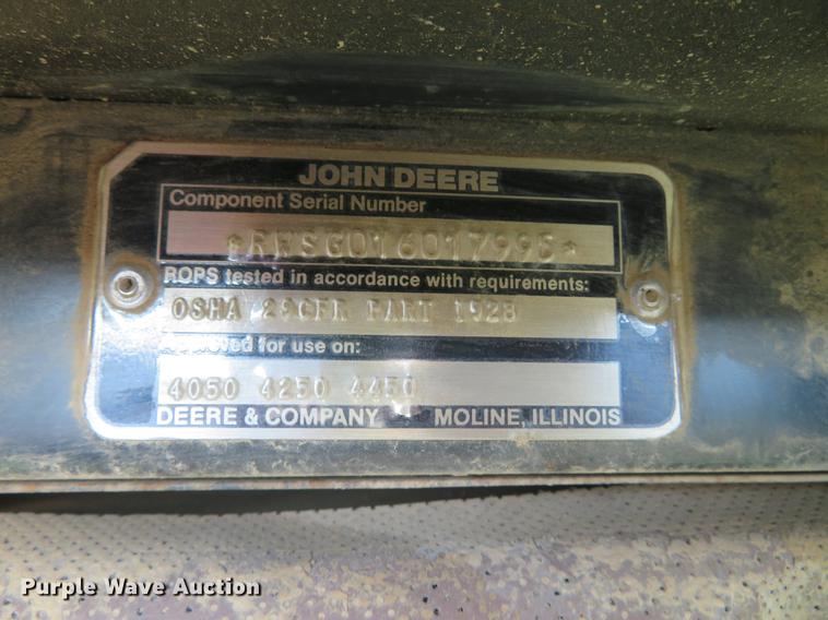 image for item DE5027 1984 John Deere 4450 MFWD tractor