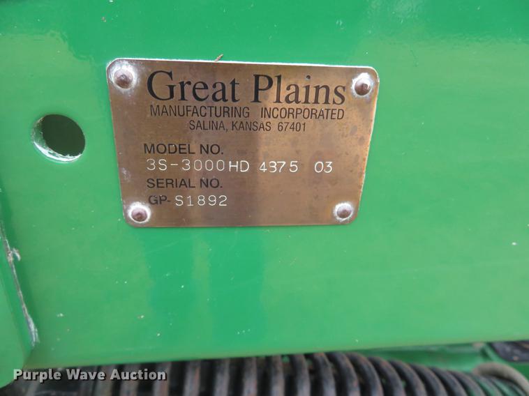 image for item DE6561 Great Plains 3S-3000HD Solid Stand grain drill