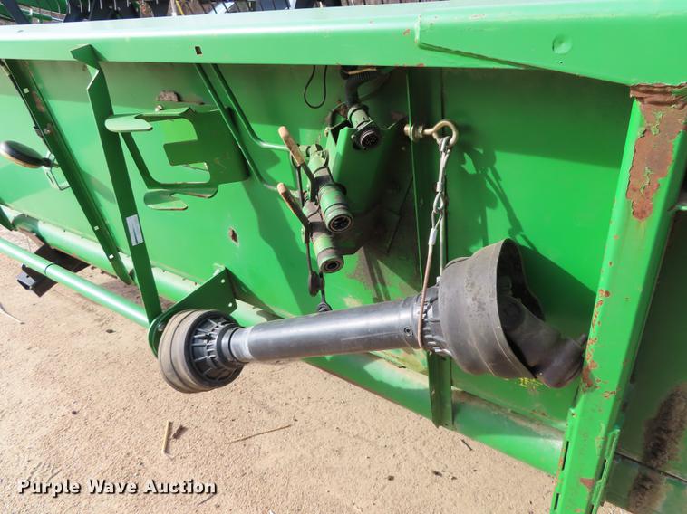 image for item DF1313 1998 John Deere 930 flex head and trailer