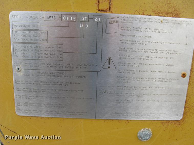 image for item DQ9670 2015 Turbo Saw 3400RT tree saw