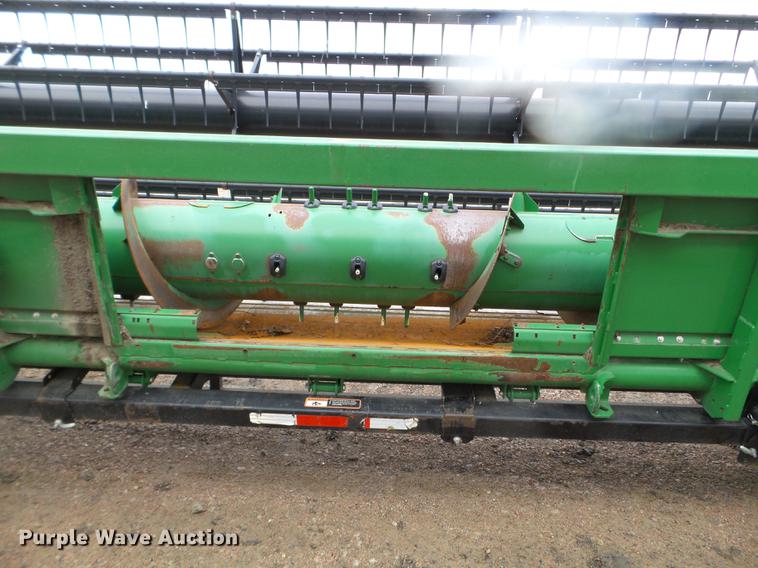 image for item DX9728 2011 John Deere 635F flex head and trailer