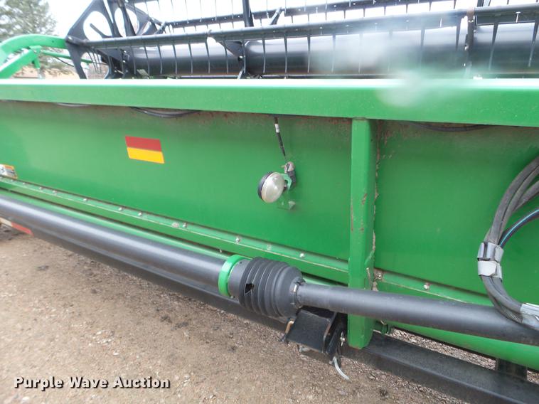 image for item DX9728 2011 John Deere 635F flex head and trailer