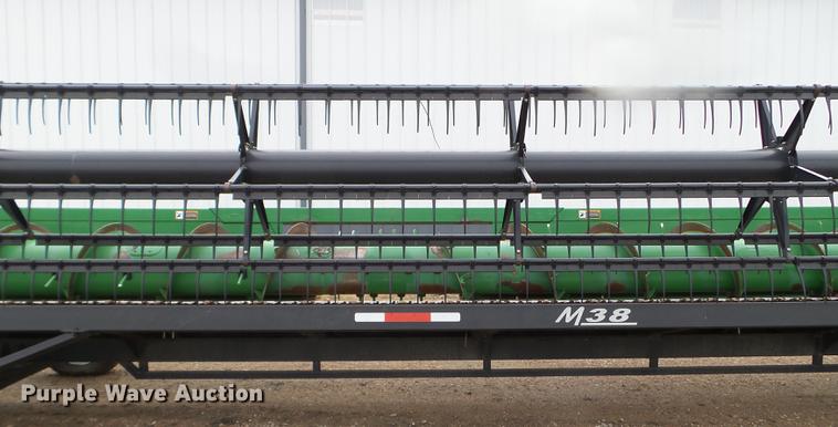 image for item DX9728 2011 John Deere 635F flex head and trailer