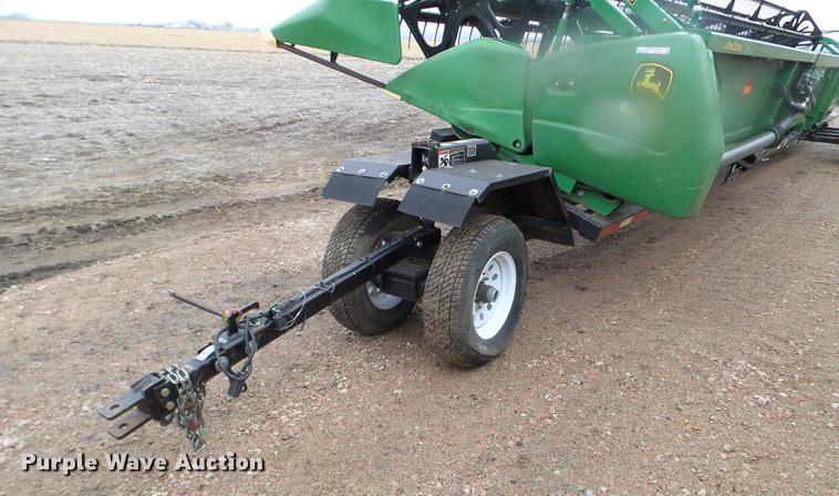 image for item DX9728 2011 John Deere 635F flex head and trailer