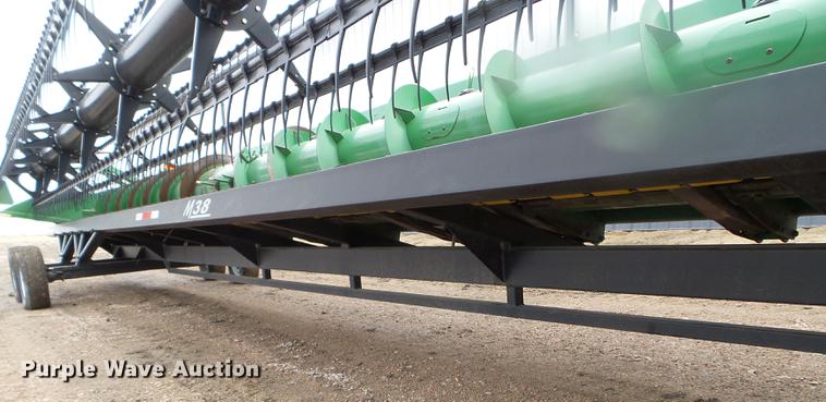 image for item DX9728 2011 John Deere 635F flex head and trailer