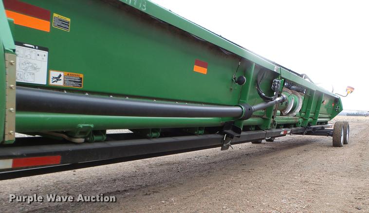 image for item DX9728 2011 John Deere 635F flex head and trailer