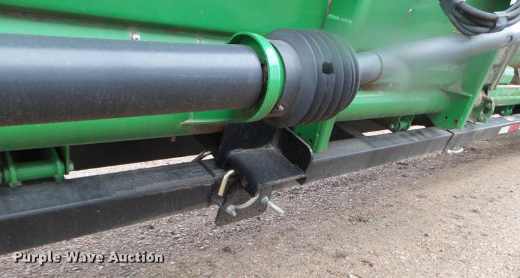 image for item DX9728 2011 John Deere 635F flex head and trailer