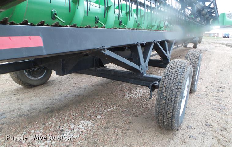 image for item DX9728 2011 John Deere 635F flex head and trailer