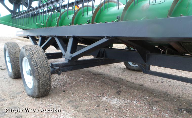 image for item DX9728 2011 John Deere 635F flex head and trailer