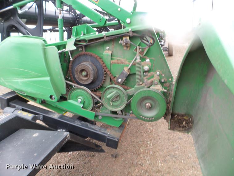 image for item DX9728 2011 John Deere 635F flex head and trailer