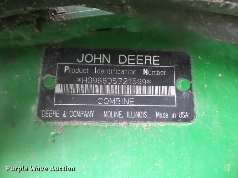 image for item DX9729 2007 John Deere 9660 STS combine