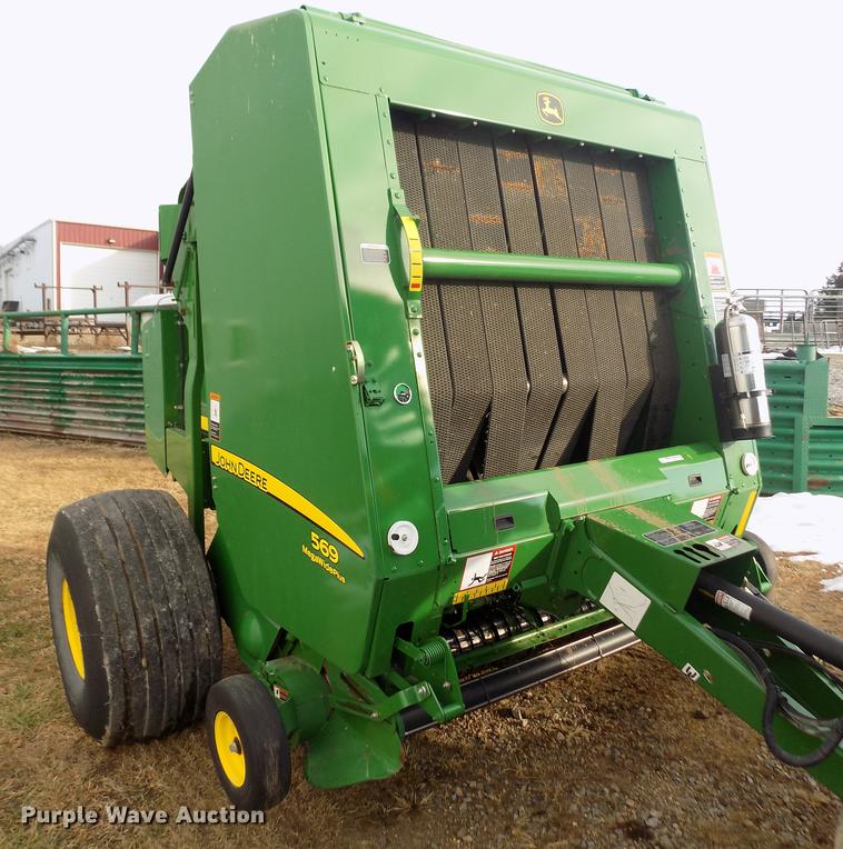 image for item DY9163 2013 John Deere 569 Mega Wide Plus round baler
