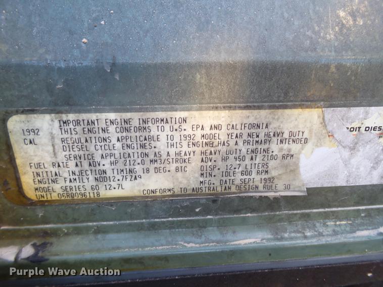 image for item EI9697 1993 Freightliner FLD semi truck