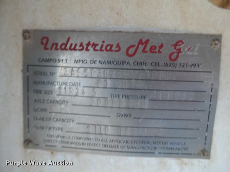 image for item EI9708 2014 Mas silage trailer