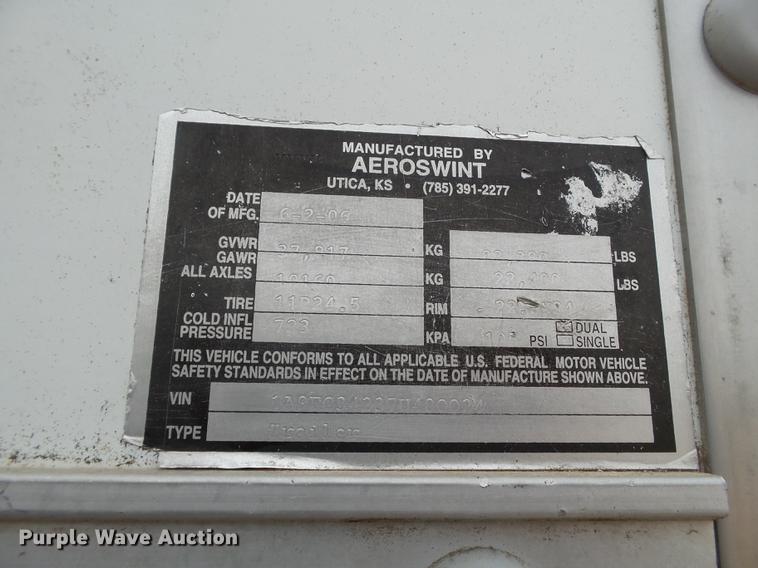 image for item EN9658 2007 Aeroswint silage trailer