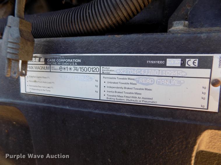 image for item FE9271 2001 Case IH MX270 Magnum MFWD tractor